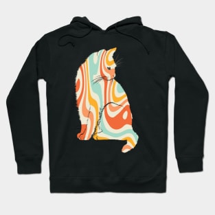 Cat Retro Style Classic 70s 80s 90s Hoodie